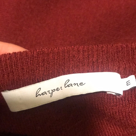 Burgundy open back sweater - Picture 3 of 4